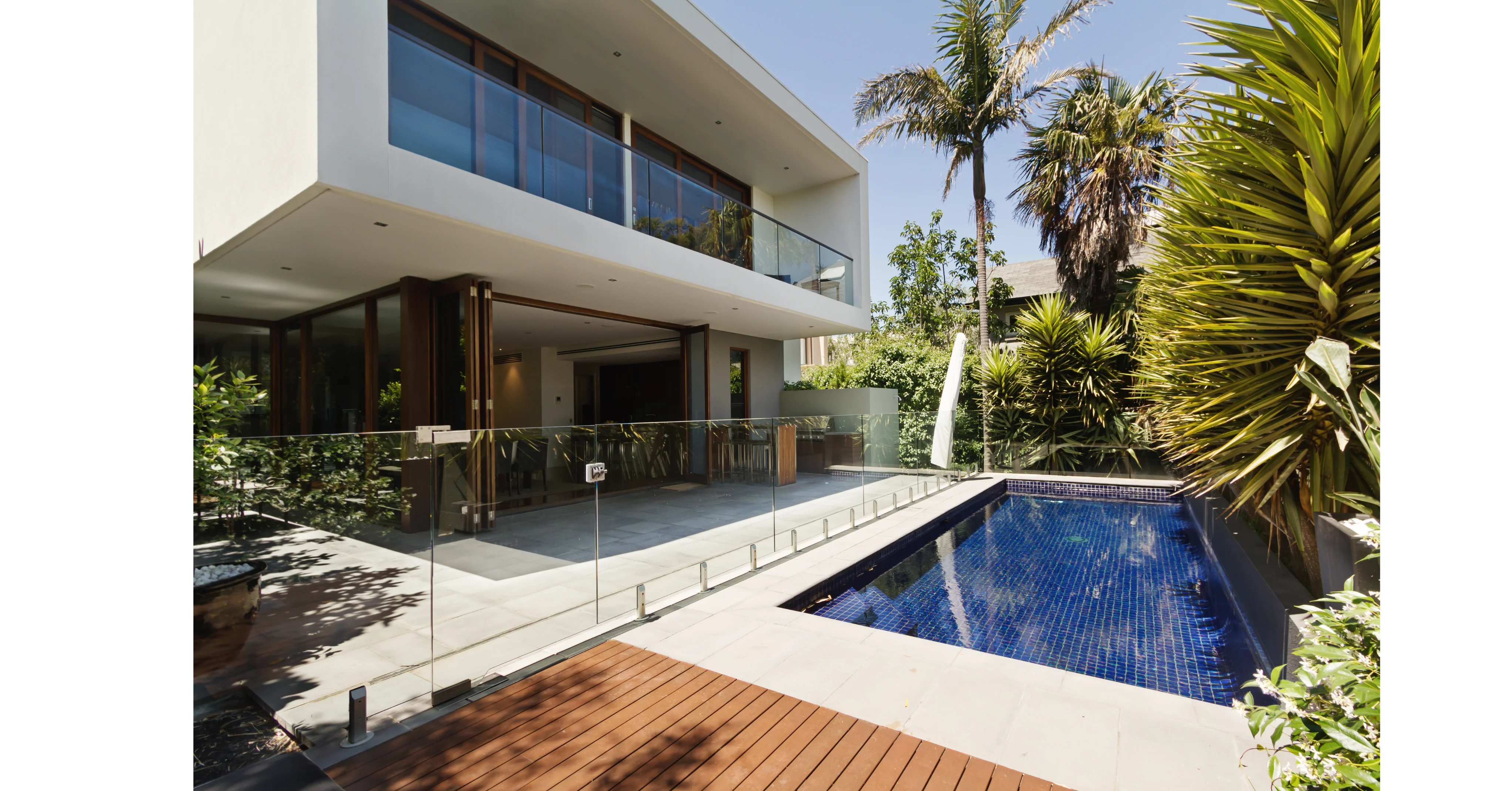 Premium glass pool fencing - clear unobstructed views and AS 1926.1 compliant