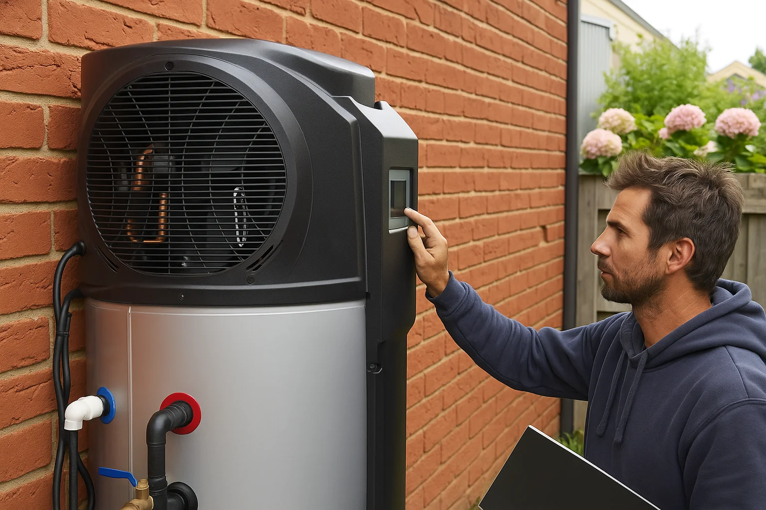 Heat pump hot water system installation in Fremantle